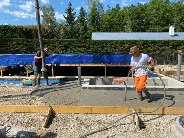 équipe travaux de terrassement